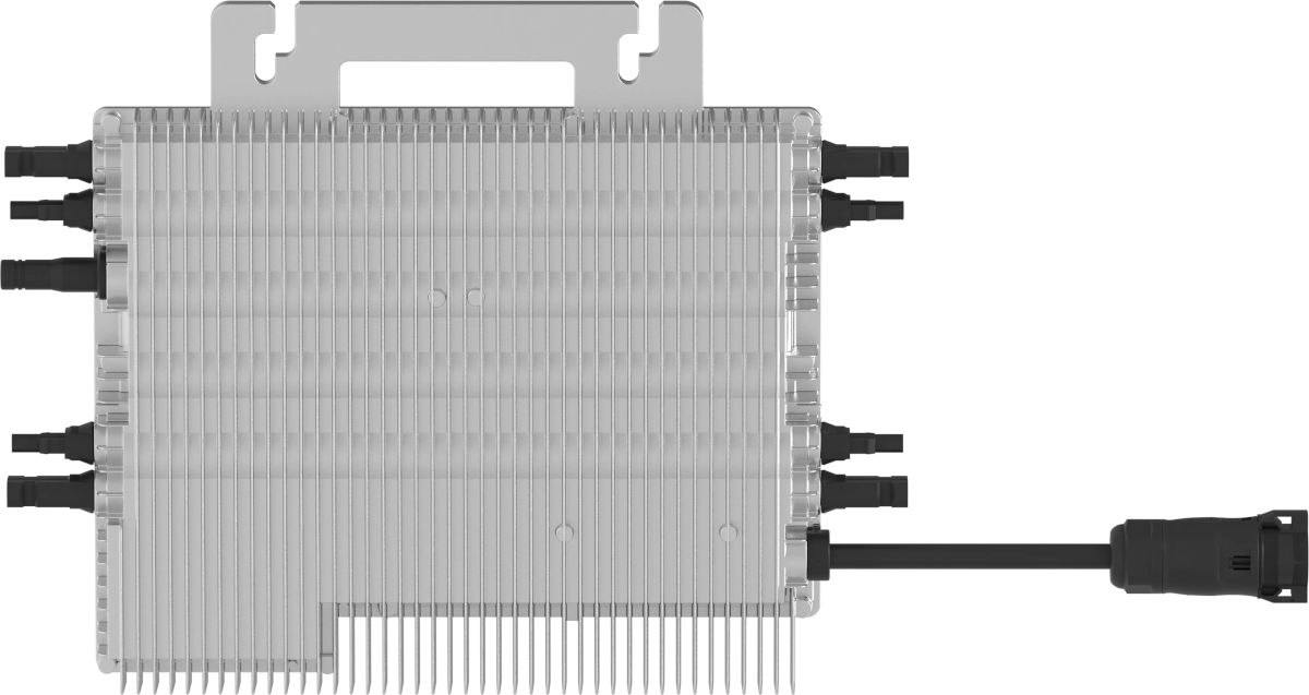 Deye 1600W Mikrowechselrichter, Frontalansicht, auf weißem Hintergrund