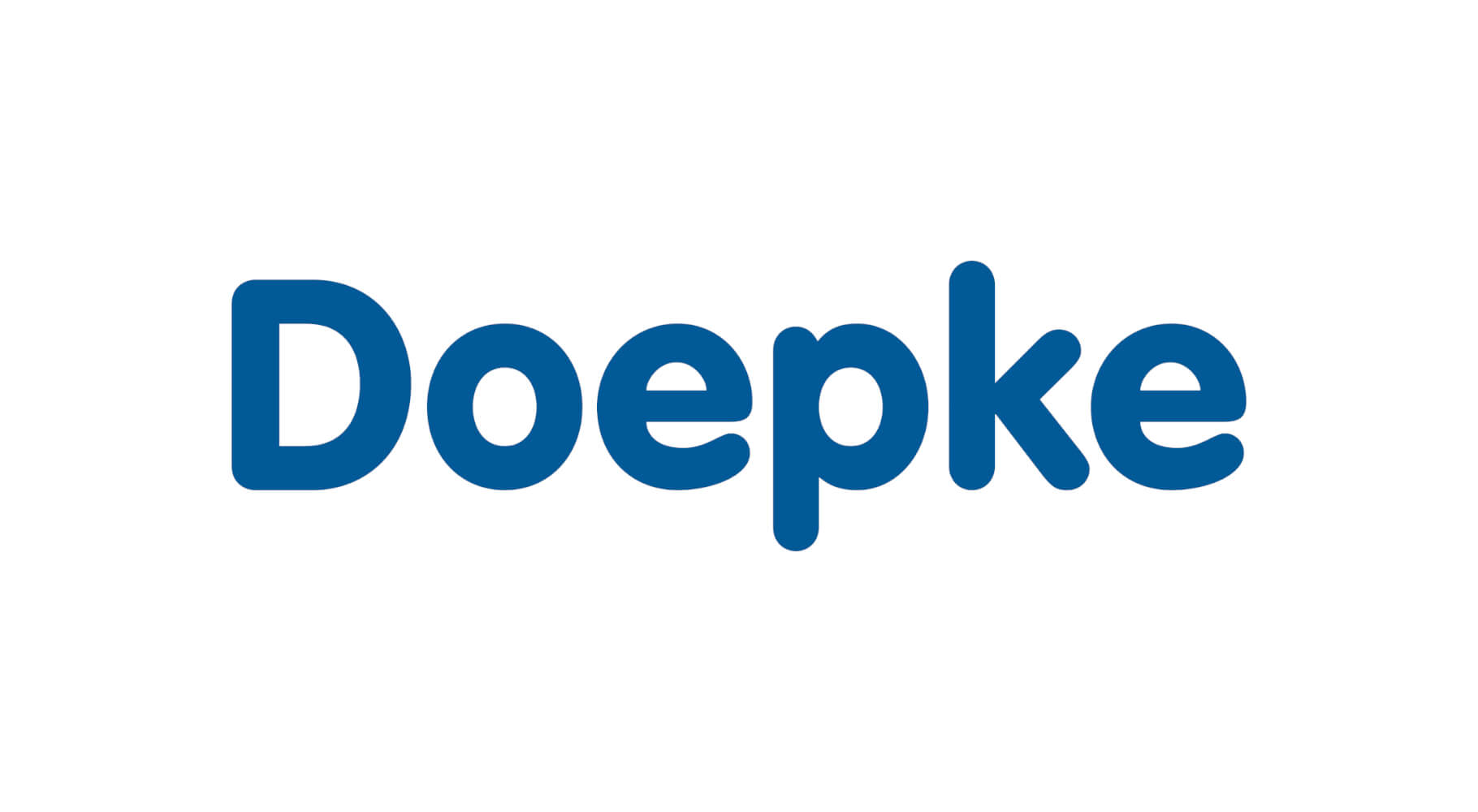 Doepke logo, blau, auf weißem Hintergrund