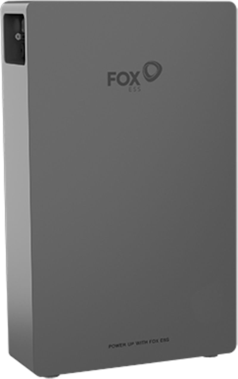 Fox ESS EK5 Hochvoltbatterie Fox ESS EK5 Hochvoltbatterie, Seitenprofil, auf schwarzem Hintergrund