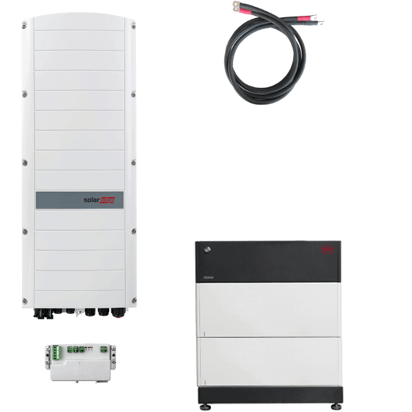 Solar Perfect Speicherpaket 8 kWh, SolarEdge StorEdge Dreiphasen-Wechselrichter SE7K und Energiezähler, BYD Battery-Box Premium LVS 8.0, Anschlusszubehör