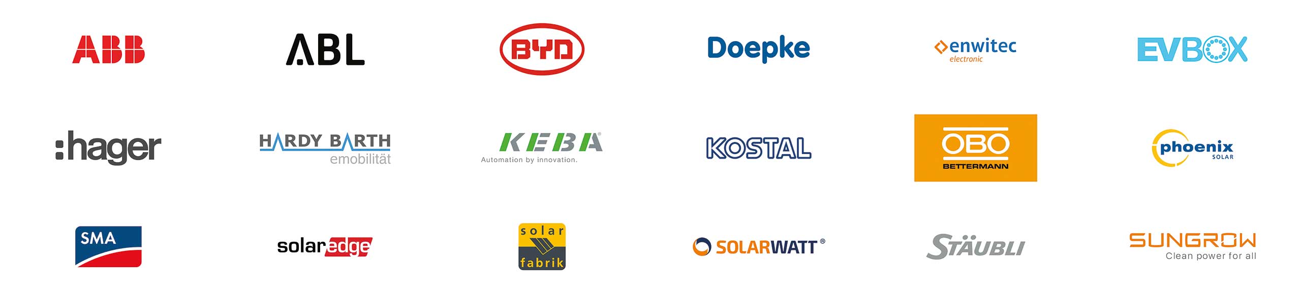 Hersteller bei Solarperfect Herstellerlogos