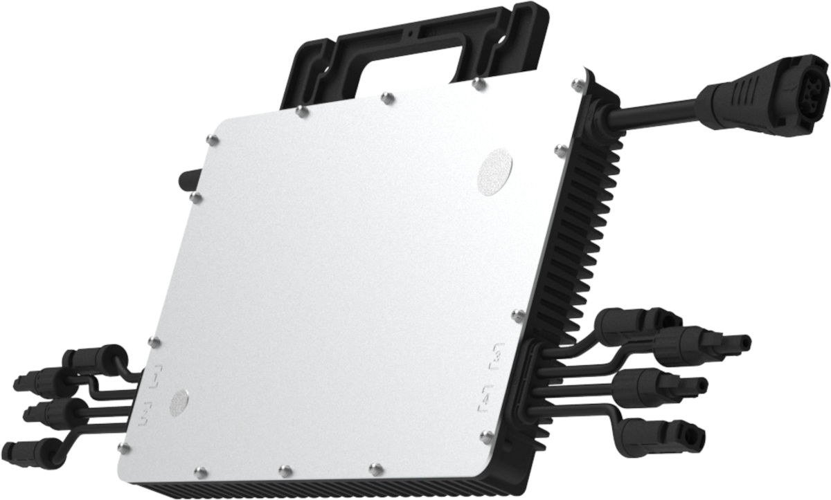 Hoymiles Mikro-Wechselrichter HMS-1600-4T | Solar Perfect Hoymiles Mikro-Wechselrichter HMS-1600-4T, Seitenansicht, auf weißem Hintergrund