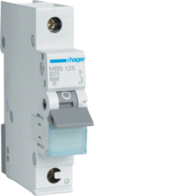 Hager LS-Schalter B25A 1-pol. 6kA Hager LS-Schalter B25A 1-pol. 6kA