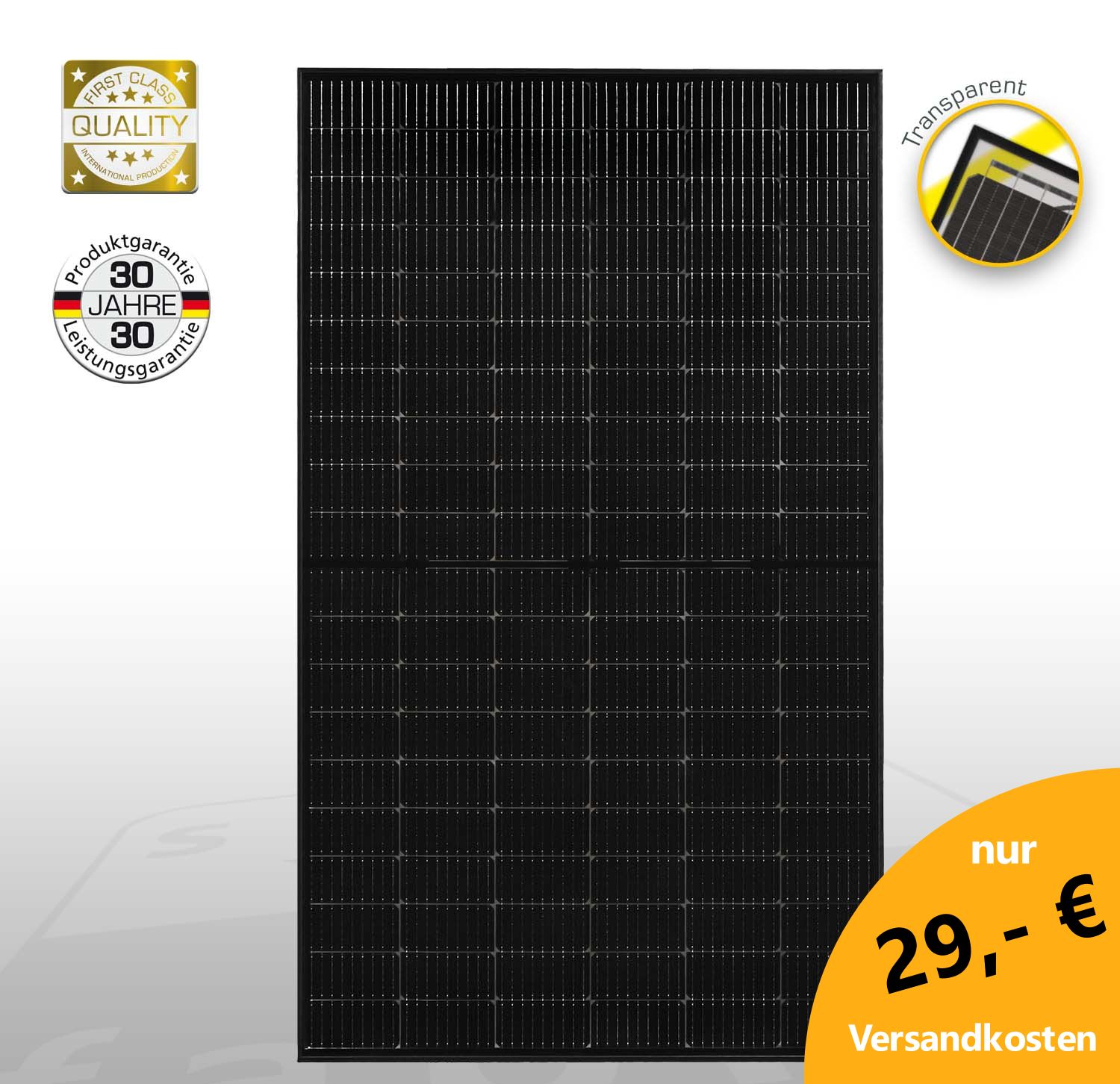 Solar-Fabrik Modul S3 Innovation 375 W, doppel Glas, schwarz
