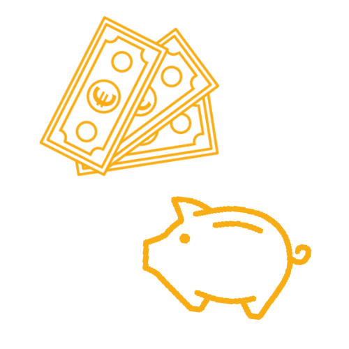 Geld sparen Symbol Sparschwein