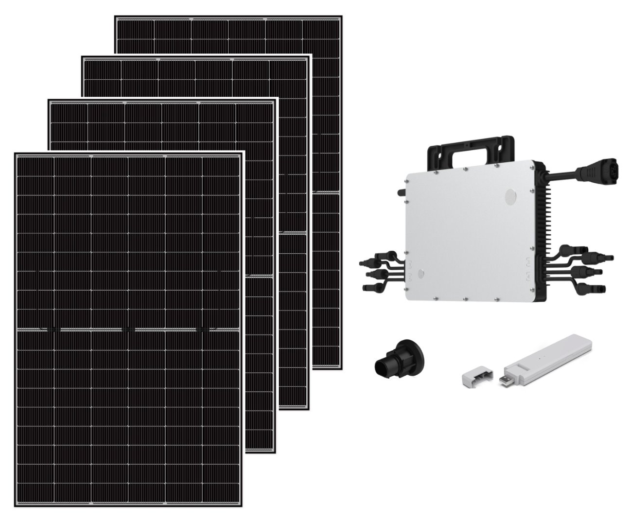 BKW PowerMax 1800Wp | Solar Perfect BKW PowerMax 1800Wp, Set-Darstellung, auf weißem Hintergrund