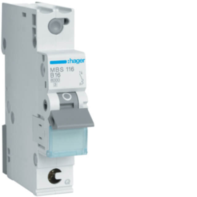 Hager LS-Schalter B16A 1-pol. 6kA Hager LS-Schalter B16A 1-pol. 6kA
