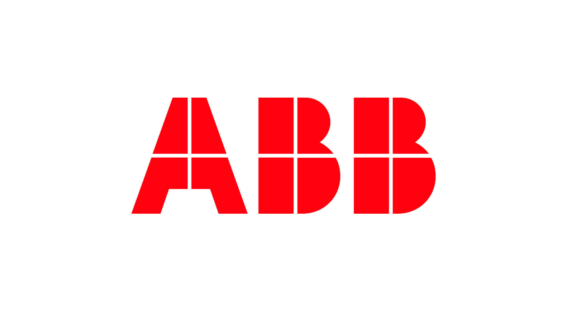 ABB logo, rot, auf weißem Hintergrund