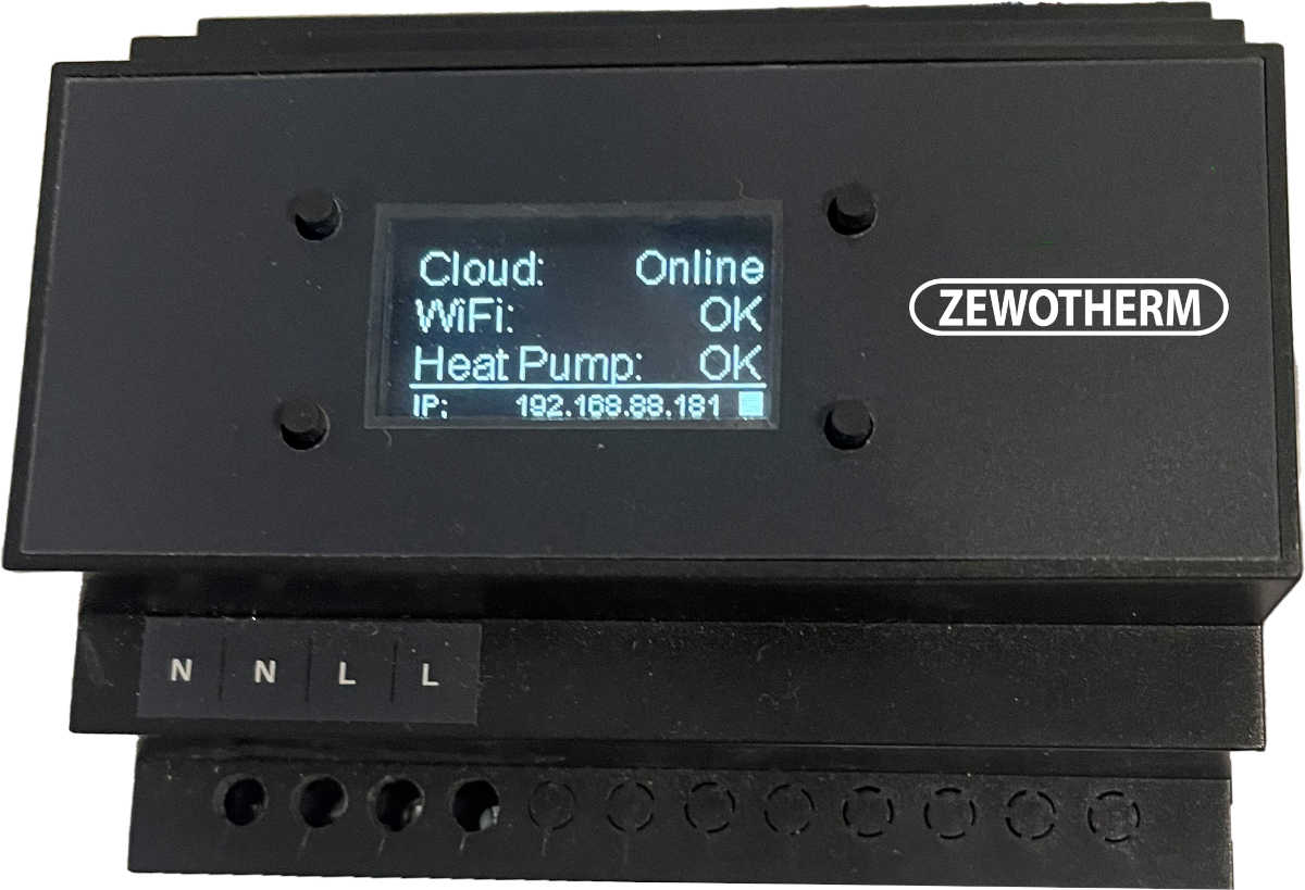 Zewo Wärmepumpe Eco Erweiterungsmodul für Fernzugriff | Solar Perfect Zewo Wärmepumpe Eco Erweiterungsmodul für Fernzugriff, Vorderansicht, vor weißem Hintergrund