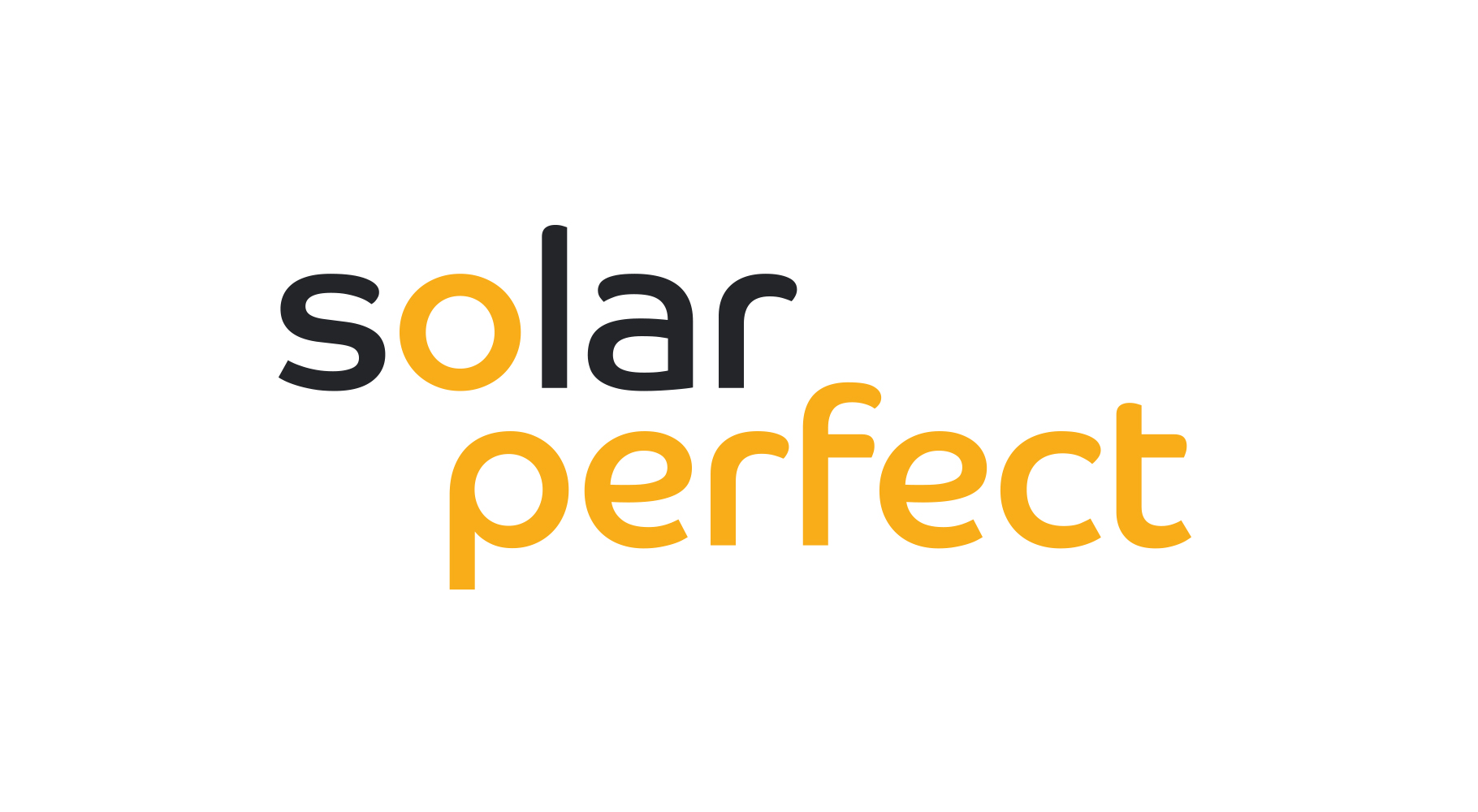 solar perfect logo, auf weißem Hintergrund