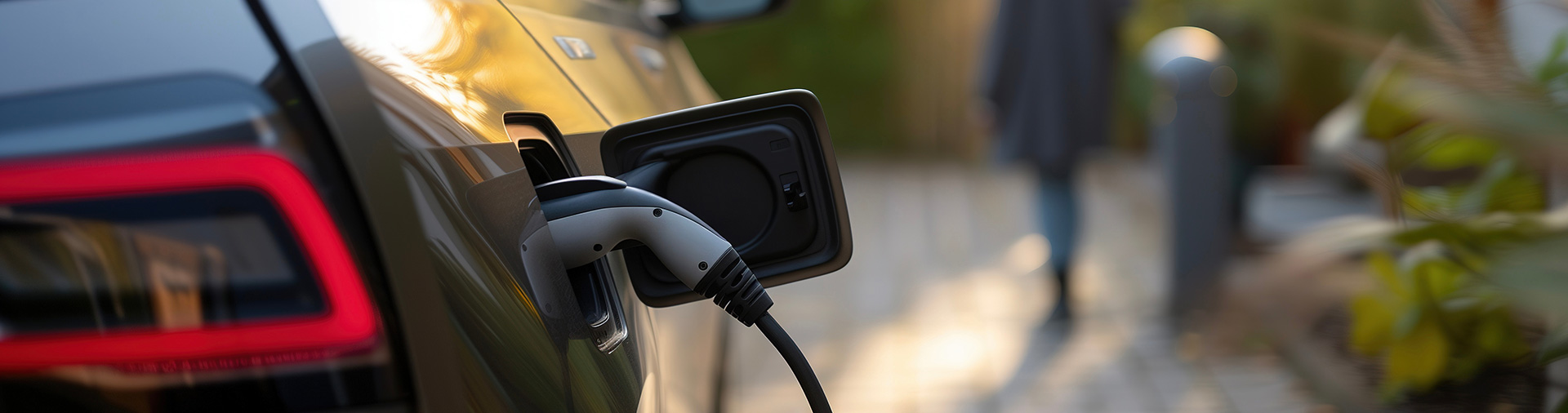 Ein Elektroauto wird aufgeladen