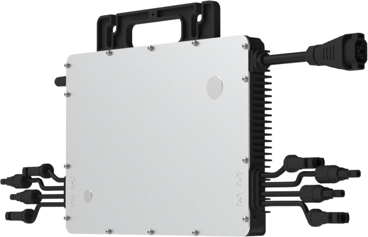 Hoymiles Mikro-Wechselrichter HMS-1600-4T | Solar Perfect Hoymiles Mikro-Wechselrichter HMS-1600-4T, Seitenansicht, auf weißem Hintergrund