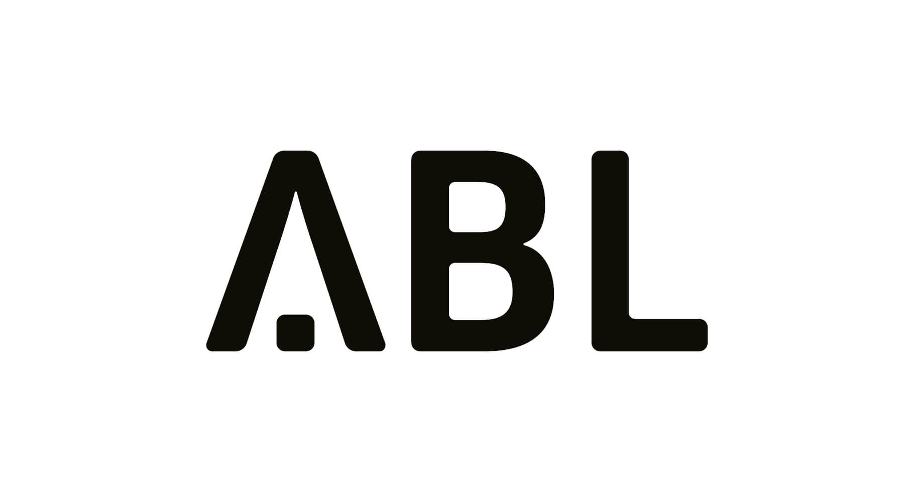 ABL logo ABL logo, schwarz, auf weißem Hintergrund