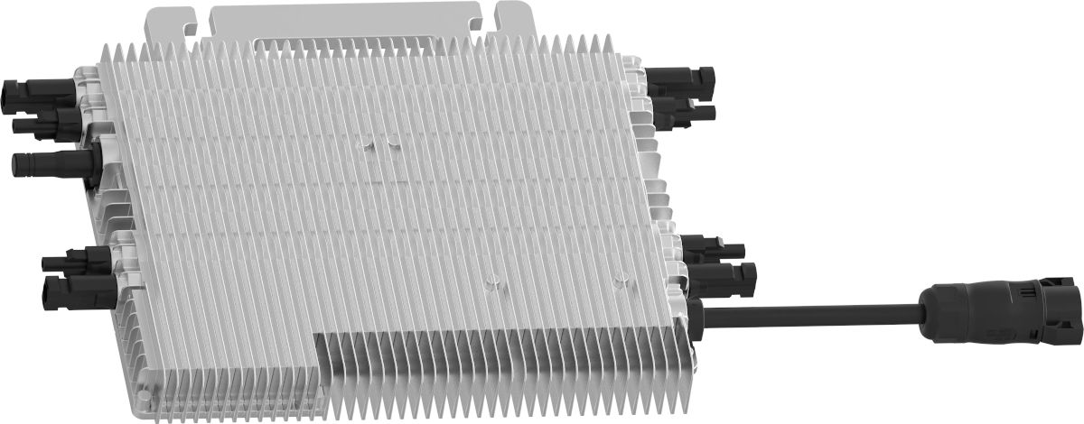 Deye 1600W Mikrowechselrichter, Seitenprofil, auf weißem Hintergrund